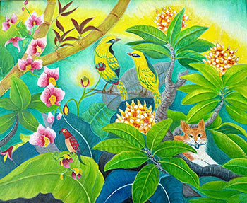 Hawaiian Life oil painting
